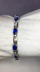 Sterling 925 <b>Silver</b> <b>Bracelet</b> with Natural Iolite Gemstone AAA Quality Beautiful Unique Designs for Any Occasion Party Gift Idea - Product Image 6