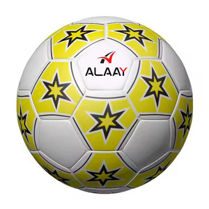 Alaay Ballon de football personnalisable cousu à la machine Couverture en PVC et PU Motifs colorés - Product Image 1