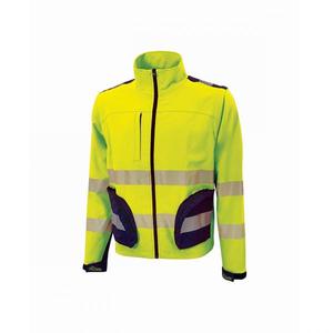 Veste de travail de sécurité réfléchissante jaune fluo U-POWER Bea haute visibilité pour une sécurité accrue au travail - Product Image 1
