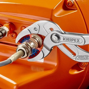 For KNIPEX 250 mm Siphon/Connector Pliers Chrome-Plated with Plastic Jaws <b>Clamping</b> Range 10-75 mm - Product Image 4