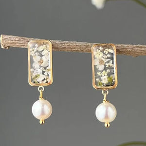 High Quality <b>Resin</b> Stud Earrings | Vintage Traditional Handmade Fashion Statement | Elegant Jewelry for Parties <b>Gifts</b> Occasions - Product Image 1