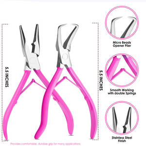 Kit de Alicates para Extensiones de Cabello Directo de Fábrica, Juego de Herramientas Profesionales para Extensiones de Cabello, Kit de Alicates para Extensiones de Cabello de Grado Salón - Product Image 4