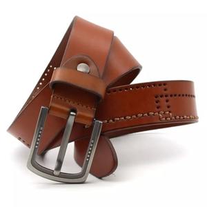 New 100% Genuine Cowhide Leather Dress Belt for Men Solid Color with Steel for Buckle High Quality Good Price <b>Maximize</b> Wear - Product Image 5