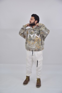 เสื้อมีฮู้ดทรงหลวมสำหรับผู้ชายและผู้หญิงผ้าฝ้าย100% โอเวอร์ไซส์งานตามสั่ง - Product Image 4