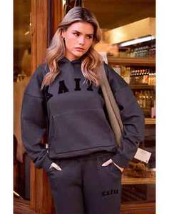 Traje Deportivo Largo Bordado Sólido de Invierno para Mujer - Product Image 1