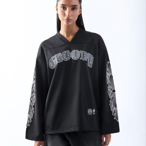 เสื้อเจอร์ซีย์ใส่ได้ทั้งชายและหญิงขนาดใหญ่แนวสตรีทเสื้อกีฬาฟุตบอล Y2K ตาข่ายย้อนยุคระบายอากาศได้ดีใส่ได้ทั้งชายและหญิง - Product Image 1