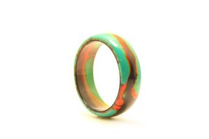 PULSERA DE RESINA DISEÑO TRADICIONAL COLOR Brazalete de apertura de acrílico de resina de tamaño pequeño completo para mujeres niñas Pulsera exquisita transparente - Product Image 2