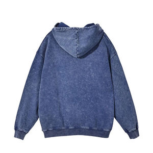 Automne décontracté unisexe pour classique imprimé LOGO lavage à l'acide à capuche haute rue sport pull lâche coton mélangé hommes sweats à capuche - Product Image 2