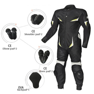 Traje de cuero genuino para motocicleta en diferentes tallas y colores, nueva moda en ropa de motociclismo, traje de carreras protector de cuero. - Product Image 2