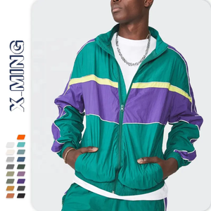 Chaqueta cortavientos con cremallera para hombre, conjunto cortavientos de invierno fino a prueba de viento, conjunto cortavientos de tarifa al por mayor - Product Image 1