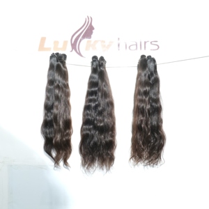 Vente en gros de paquets de cheveux vierges indiens Remy de haute qualité à cuticule alignée, droits, ondulés, naturels, prix d'usine - Product Image 5