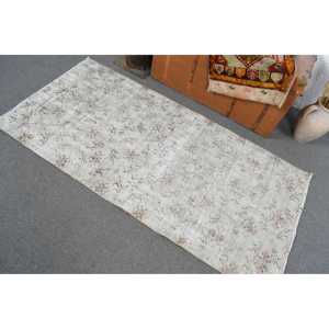 Tapis d'appoint turc 2,9x6 pieds, tapis vintage, tapis persan gris - Product Image 3