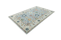 Soft Comfortable Retro Persian Type Abstract Carpet Transitional Living Room Decor Non-Slip Hand Knotted Silk/Wool Rug Set