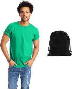 Trending Unisex 220gsm Camiseta de manga corta para hombre, 100% algodón preencogido, ajuste clásico, etiqueta Tear Away, incluye bolsa - Product Image 4