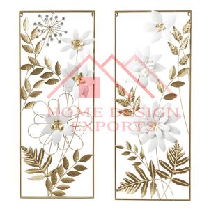 Plaque murale ronde en aluminium fini or pour salon - Product Image 4