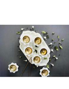 Plateau de service rectangulaire en marbre de qualité alimentaire, design traditionnel plaqué, pour mariage, restaurant, ustensiles de cuisine - Product Image 1