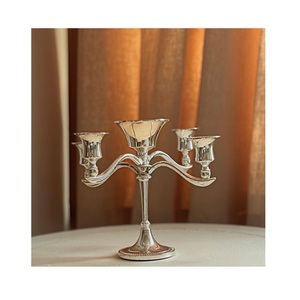 Ornate Metal <b>Candelabra</b> with Classic Finish Perfect for Weddings Events and Stylish Home Candle Display - Product Image 3