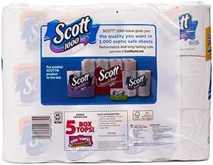 Scott 1000 Bathroom <b>Tissue</b> 36 Pack Jumbo Roll Disposable Strong Antibacterial Soft <b>Toilet</b> Paper Washable - Product Image 3