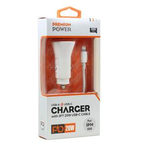 Cargador de coche C32 Iph 20W, cable USB C a Lightning para iPhone, entrega rápida de energía, voltaje de entrada de 12-24V - Product Image 5
