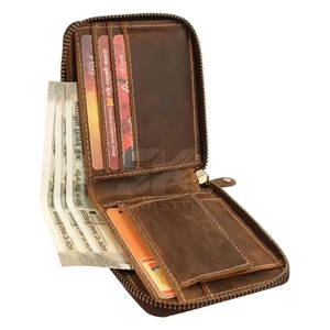 Portefeuille en cuir PU à fermeture éclair intégrale, vente en gros d'usine, nouveau design, taille personnalisée - Product Image 6