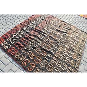 Alfombra turca clásica de área grande, tradicional, marrón, rojo, 6,4x6,1 pies, respaldo de látex de lana, Patchwork para pasillo rectangular para adolescentes, 10mm - Product Image 4