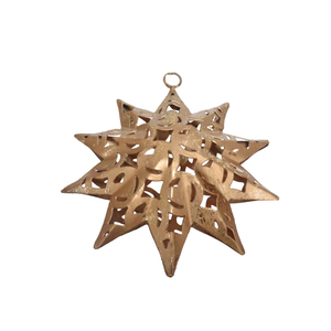 Nueva estrella colgante de hierro decorativa decoración de pared de estrella con acabado de cobre para Navidad hecha a mano al por mayor a granel - Product Image 5