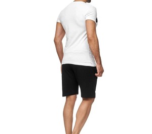Camiseta informal de verano para hombre de poliéster/algodón duradero, conjunto corto transpirable antiarrugas, calidad superior, venta al por mayor, OEM hecho a medida - Product Image 4