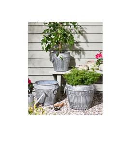 Jardinière galvanisée surélevée avec pieds parfaite pour le jardinage ergonomique ou l'affichage de fleurs sur le patio - Product Image 1