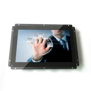 10 inch high brightness sunlight readable LCD touch screen monitor VGA DVI HDMI- inputs