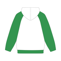 Sudadera con Capucha de Forro Polar con Mangas Raglán, Personalizada con Estampado Blanco 08, para Mujer, Estilo Sororidad Griega, Rosa y Verde, para Hermanas Universitarias, Elegante, para Invierno
