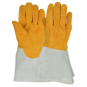 Logo personnalisé pour gants de soudage en cuir double paume avec protection de sécurité des mains gants en cuir confortablement imperméables pour hommes - Product Image 4
