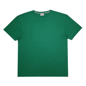 เสื้อยืดสไตล์ลำลองสำหรับผู้ชาย แขนสั้น คอโอ ขายดี ผ้าฝ้าย 100% สีเขียว - Product Image 1