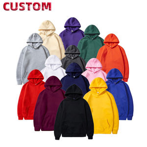 Pull à capuche unisexe en coton mélangé, confortable, délavé à l'acide, couleur unie, logo brodé, poche grande taille pour homme en hiver, vente en gros - Product Image 3