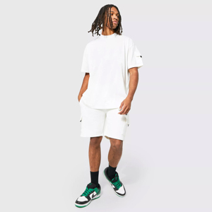 Streetwear été personnalisé hommes ensemble short haute qualité lavé à l'acide t-shirt et short grande taille ensembles pour hommes - Product Image 3