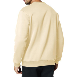 Sweat-shirt à col rond d'hiver pour hommes coton brossé intérieur épais polaire doux pull à manches longues pour une utilisation par temps froid - Product Image 5