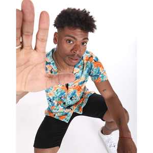 Camicia Hawaiian da uomo con collo aperto in morbido tessuto in viscosa - Product Image 3