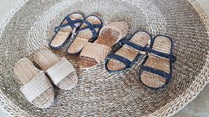 Zapatillas de jacinto de agua natural hechas a mano a precio competitivo para pedidos de gran cantidad, venta al por mayor y exportación global - Product Image 2