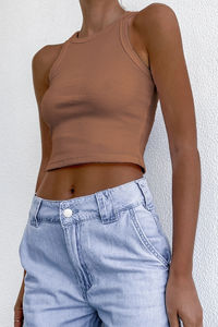 Nouveau design 2026 – Débardeur court sans manches pour femme, 100 % coton blanc, avec impression de logo vierge – Vente chaude - Product Image 5