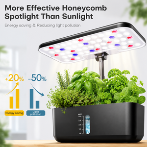 Sistema di Coltivazione Idroponica da Interno con Serbatoio d'<span class=keywords><strong>Acqua</strong></span> da 3L e Luce LED a Spettro Completo <span class=keywords><strong>per</strong></span> Erbe, Verdure e Germinazione Semi - Product Image 2