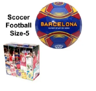 Pelota de fútbol de alta calidad, balón de fútbol hecho de PVC de tamaño 5, con caja deflectora para jugadores, disponible a precio asequible en la India