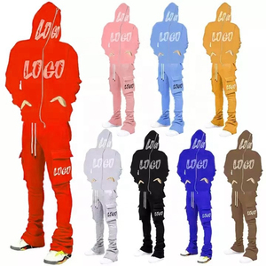 Logotipo personalizado a granel al por mayor Unisex Jogger ropa deportiva Jogging hombres conjuntos sudor chándal liso chándal para hombres - Product Image 5