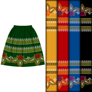 กระโปรงสั้นทรงเอปักลายดอกไม้แนวสตรีทแบบลำลองเอวยางยืดมีจีบลายดอกไม้ยอดนิยมสไตล์ลำลอง - Product Image 6