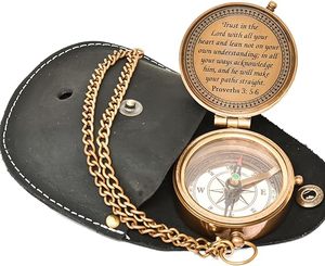 Confía EN EL Señor con todo tu corazón Brújula grabada Proverbios grabados con brújula de regalo Regalos del Día de la graduación - Product Image 3