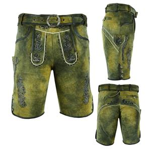 Shemax Trachten Shorts pour hommes Lederhosen Shaded Grey OEM Custom New Bavarian Oktoberfest Lederhosen - Product Image 4
