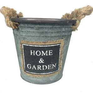 Seau à jardinière en acier galvanisé de qualité supérieure avec silhouette fanée, excellent pour jardin de ferme et décor rustique - Product Image 4