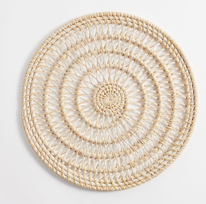 แผ่นรองจานหวายทรงกลมทำด้วยมือสำหรับปาร์ตี้กาแฟที่ประตูงานแต่งงาน - Product Image 5