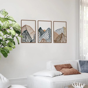 Ensemble de 3 tableaux muraux de montagne, idéal pour la décoration de la maison, de la cuisine, du salon, du restaurant, du café et de l'hôtel, vente en gros depuis l'Inde - Product Image 4