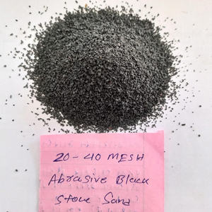 Corte por chorro de agua y chorro de arena granate usada arena alternativa arena 80 malla arena abrasiva de piedra negra para uso industrial - Product Image 1