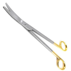 Best Selling Hysterectomy Scissors TC Medium Curved 10.5 (26.5cm) Gold <b>Rings</b> <b>Stainless</b> <b>Steel</b> Surgical Instrument - Product Image 3