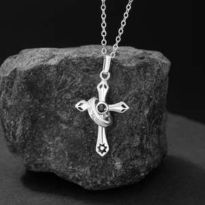 Collier Pendentif Ancre de Luxe en Argent Sterling 925 Plaqué Or avec Accents de Diamants, Tendance Hip Hop pour Hommes, Vente en Gros, Bijoux Fins - Product Image 3